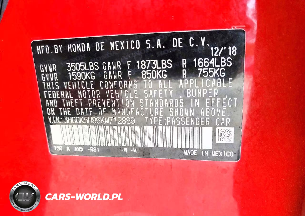 2019 Honda Fit Ex VIN:3HGGK5H86KM712899 - 12
