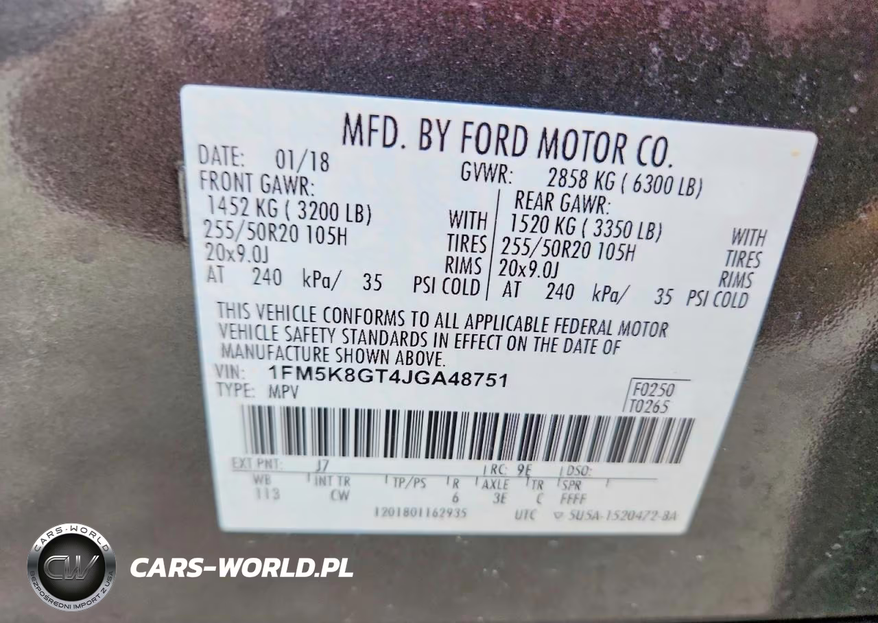 2018 Ford Explorer Sport VIN:1FM5K8GT4JGA48751 - 14