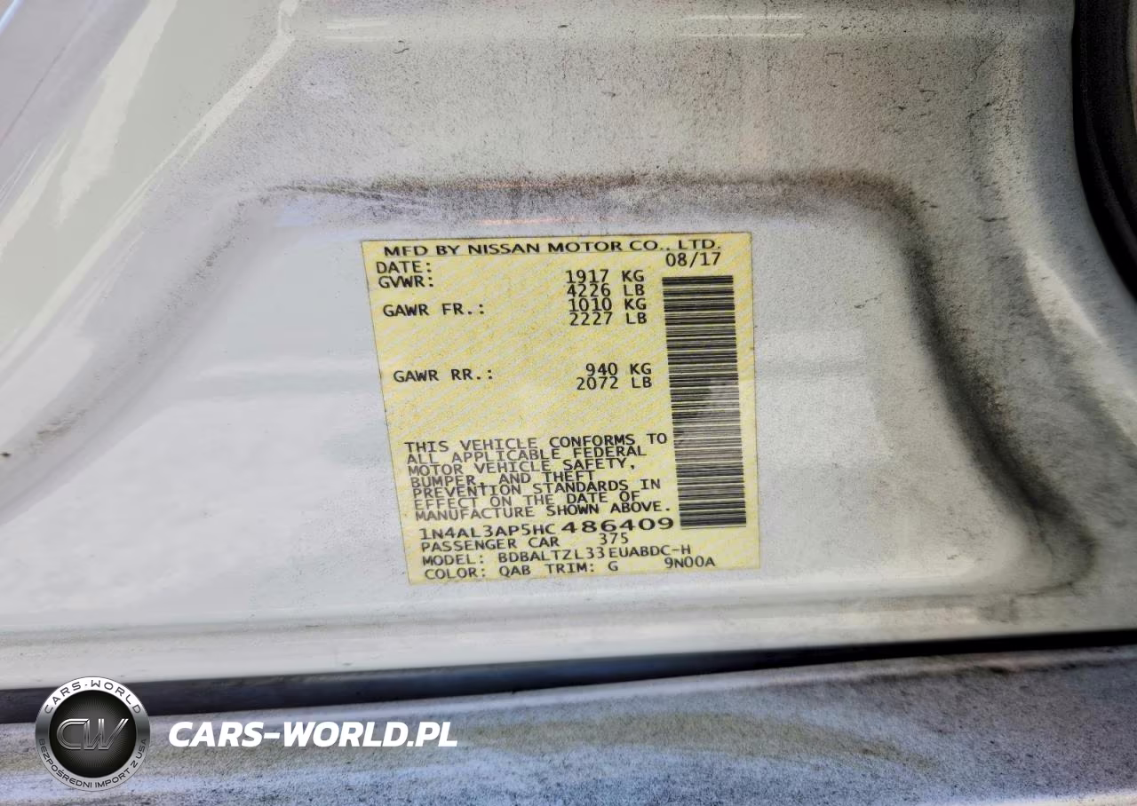 2017 Nissan Altima 2.5 Sl VIN:1N4AL3AP5HC486409 - 12