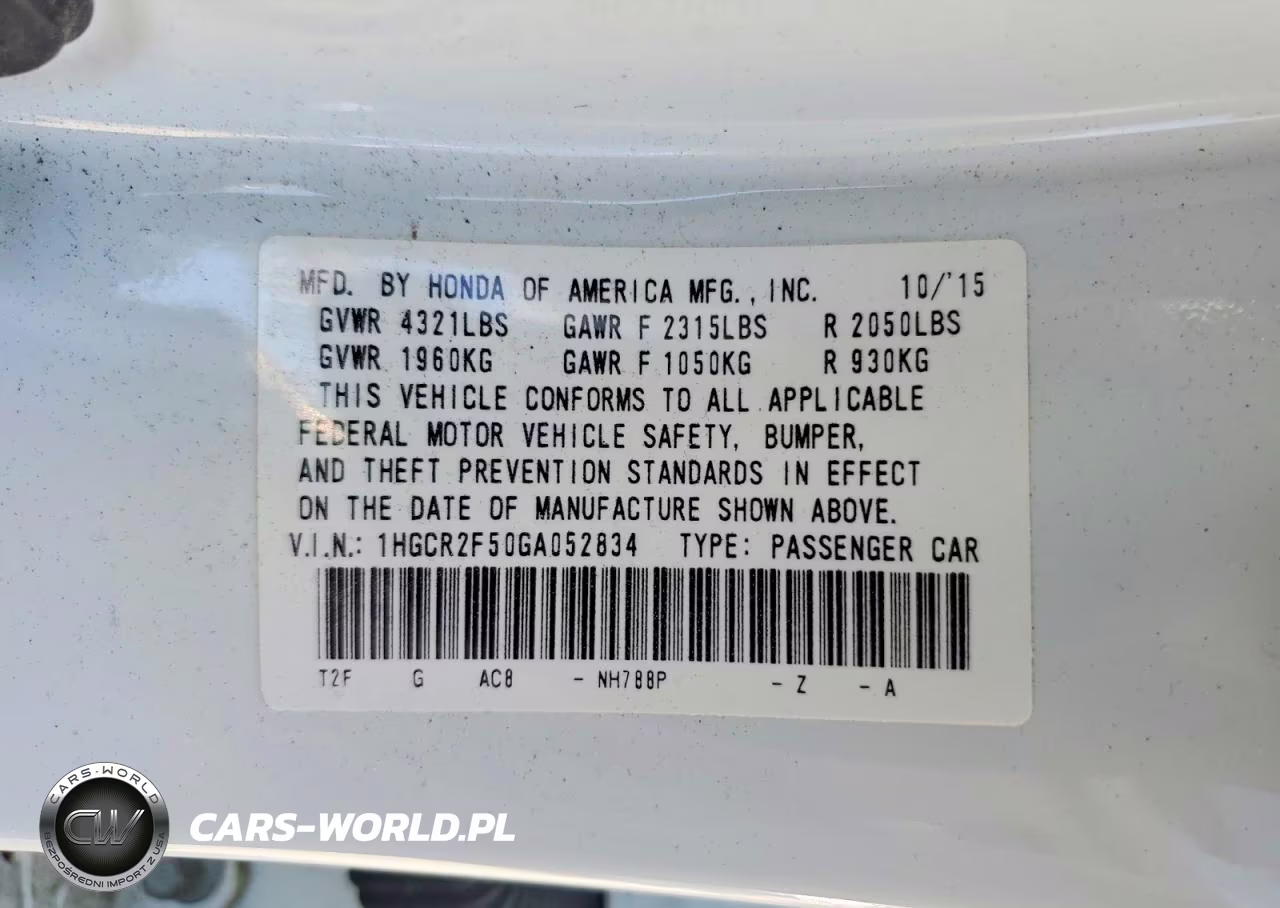 2016 Honda Accord Sport VIN:1HGCR2F50GA052834 - 13