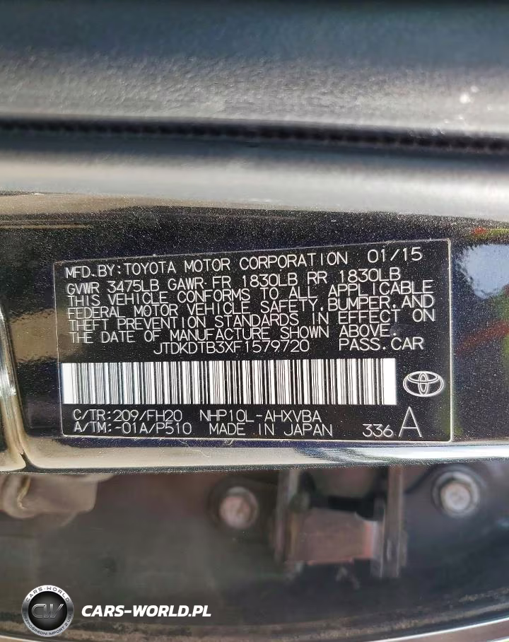 2015 Toyota Prius VIN:JTDKDTB3XF1579720 - 13