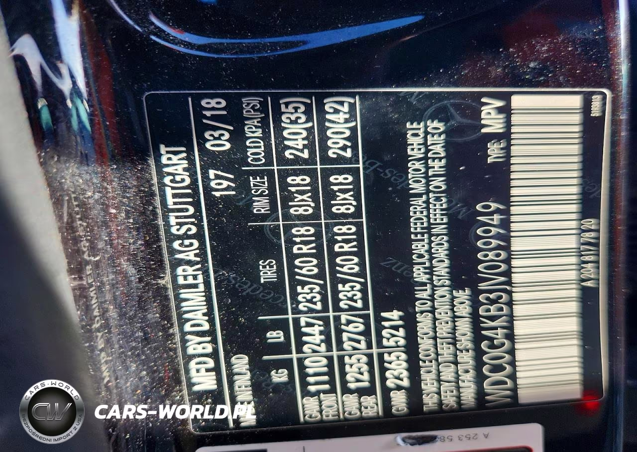 2018 Mercedes-Benz Glc 300 4Matic VIN:WDC0G4KB3JV089949 - 13