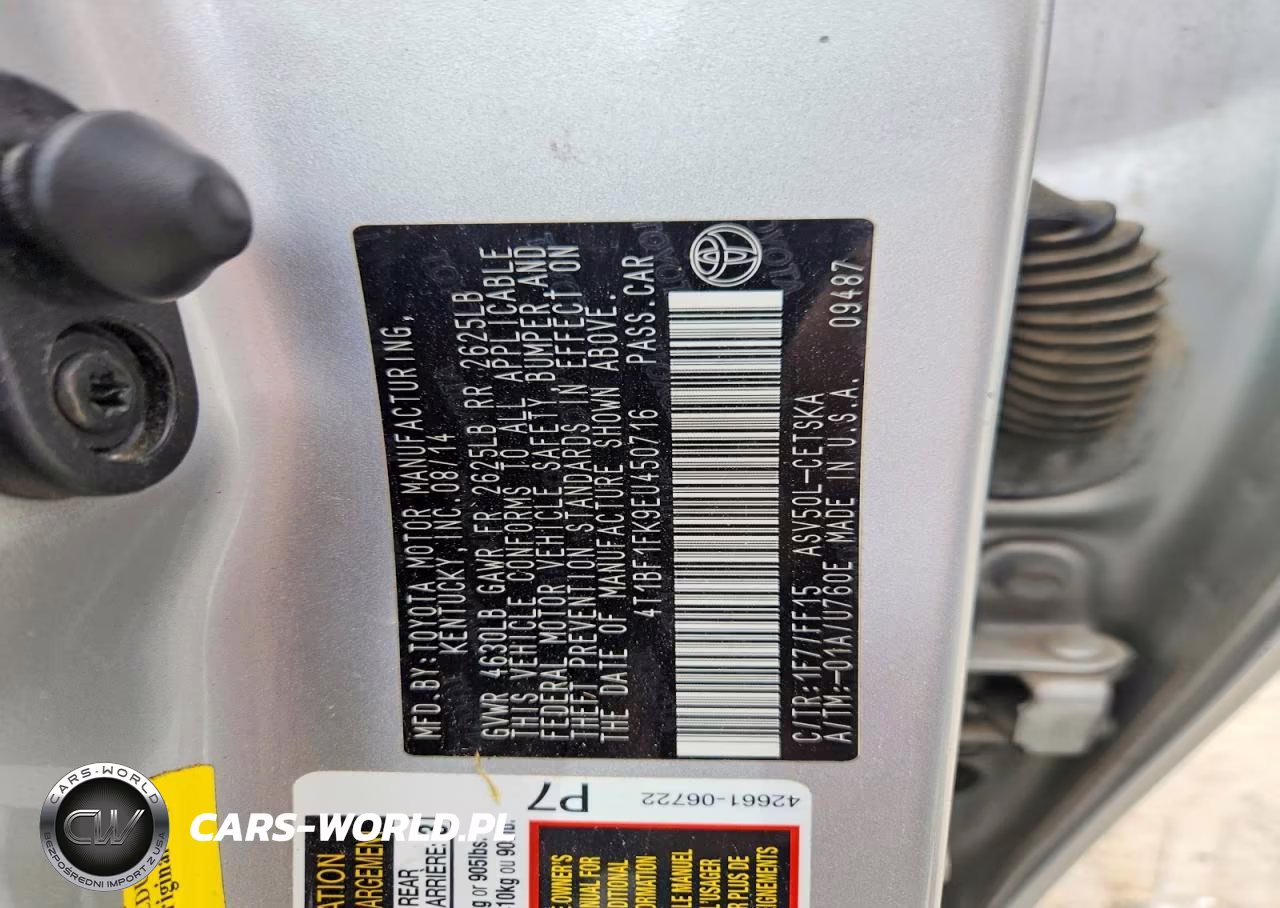 2014 Toyota Camry Se VIN:4T1BF1FK9EU450716 - 13