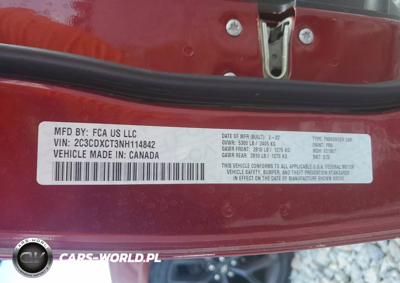 2022 Dodge Charger R VIN:2C3CDXCT3NH114842 - 12