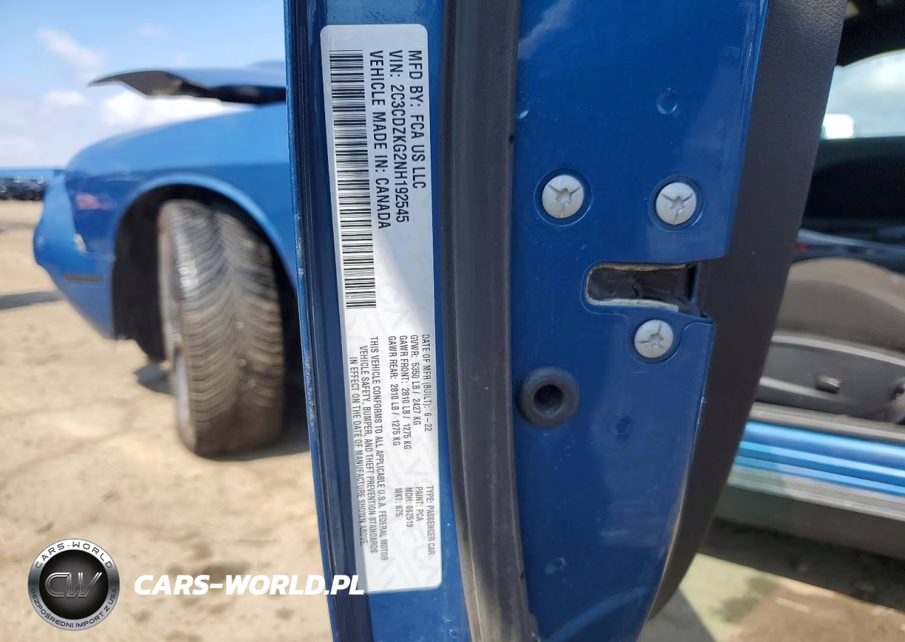 2022 Dodge Challenger Gt VIN:2C3CDZKG2NH192545 - 12