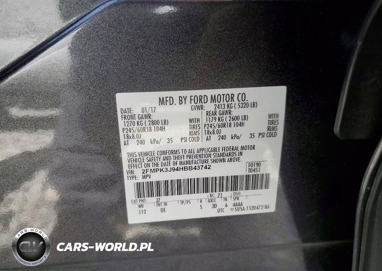 2017 Ford Edge Sel VIN:2FMPK3J94HBB43742 - 12