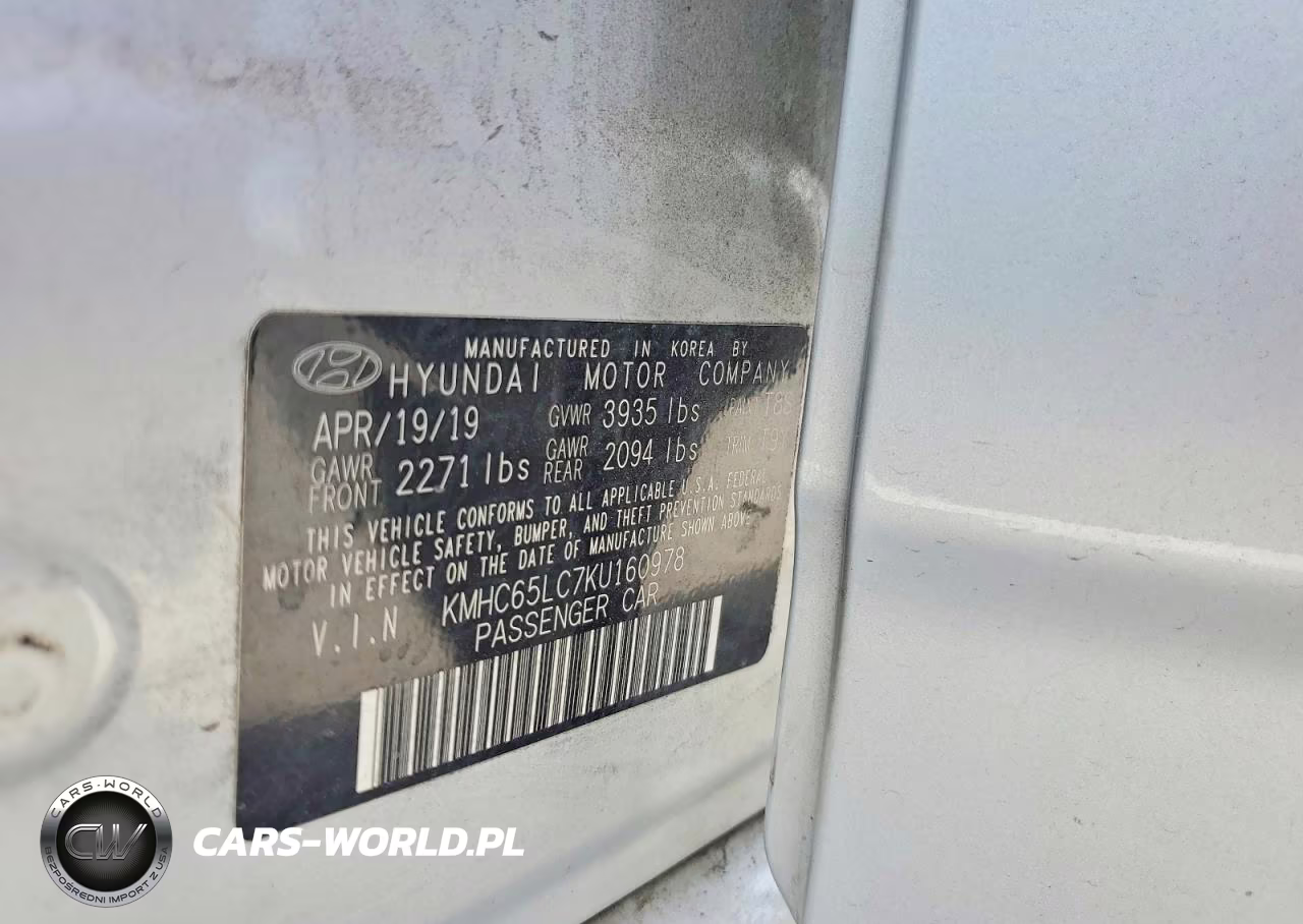2019 Hyundai Ioniq Blue VIN:KMHC65LC7KU160978 - 12