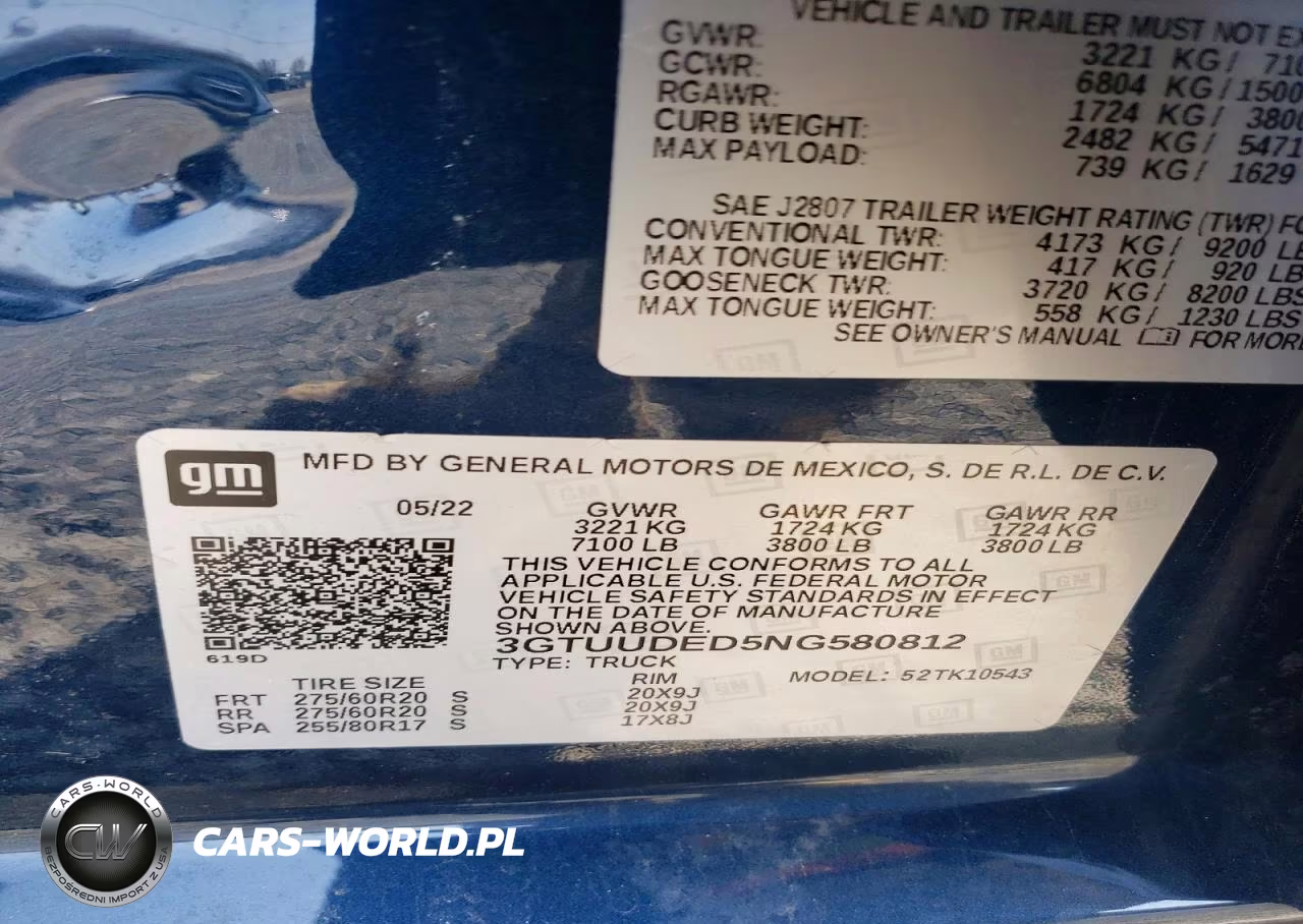 2022 GMC Sierra K1500 Slt VIN:3GTUUDED5NG580812 - 13