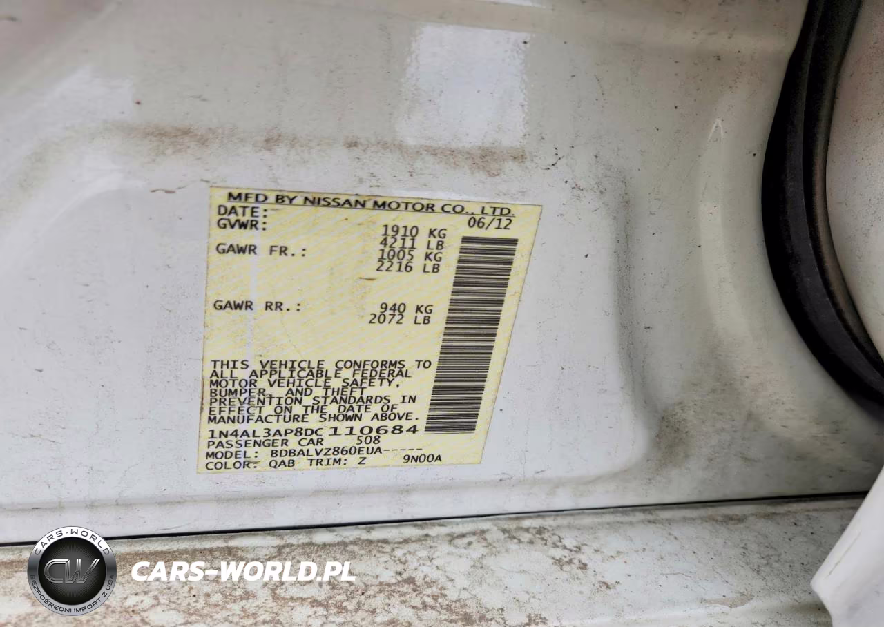 2013 Nissan Altima 2.5 VIN:1N4AL3AP8DC110684 - 12