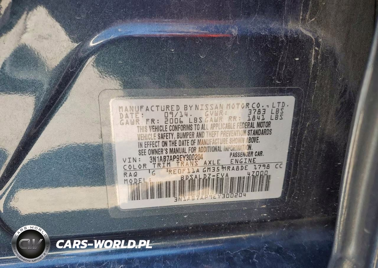 2014 Nissan Sentra Sv VIN:3N1AB7AP9EY300204 - 12