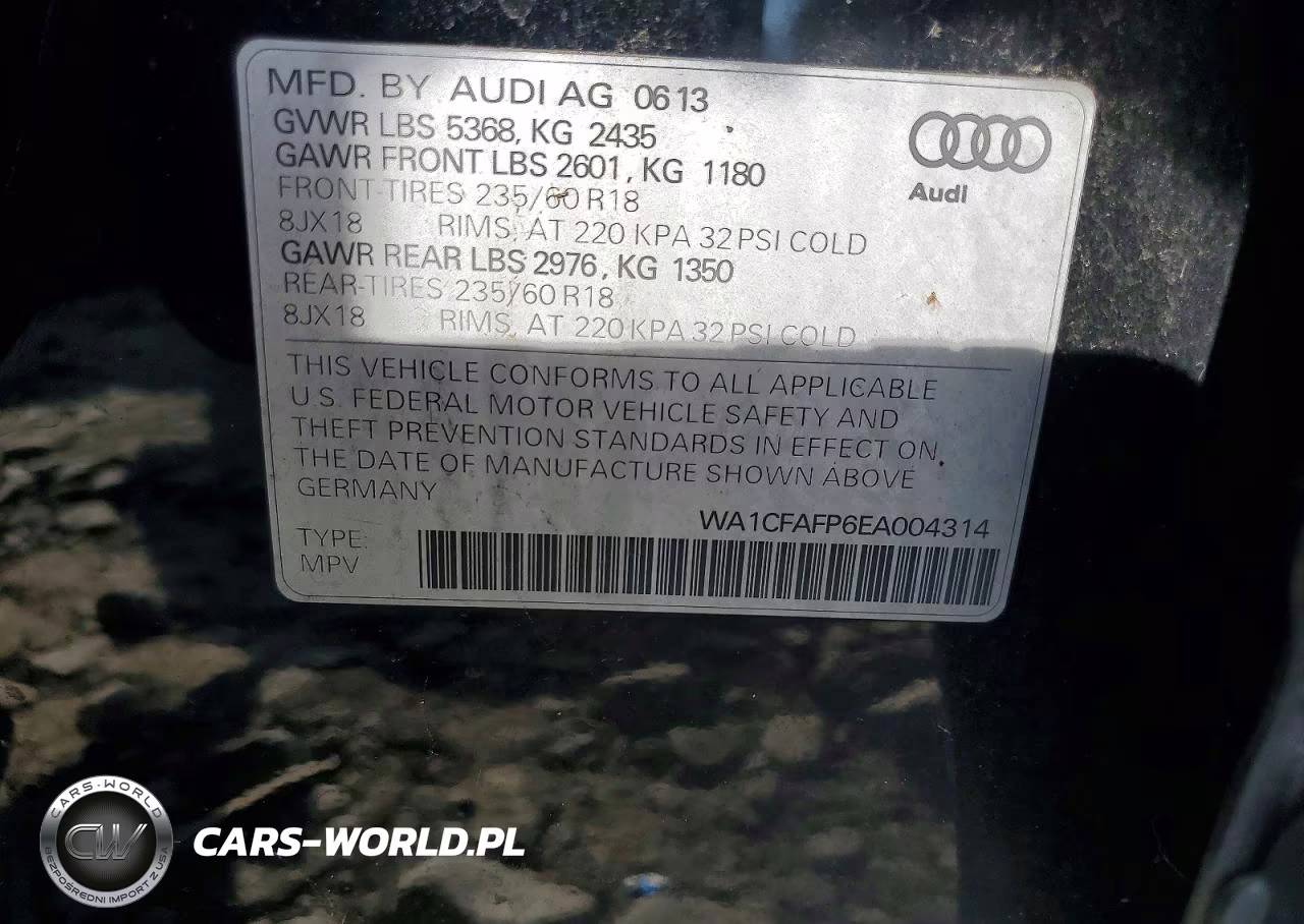 2014 Audi Q5 Premium VIN:WA1CFAFP6EA004314 - 12