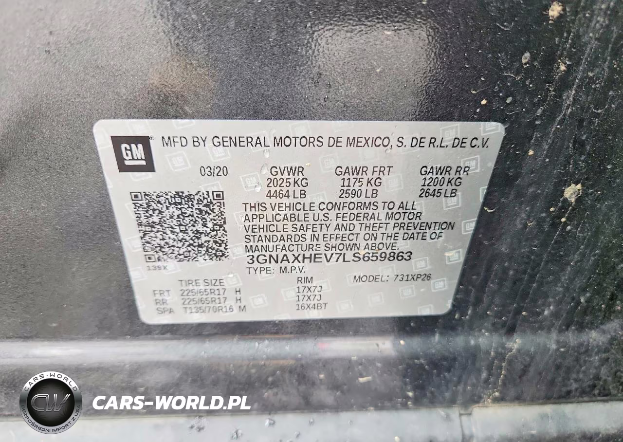 2020 Chevrolet Equinox Ls VIN:3GNAXHEV7LS659863 - 13