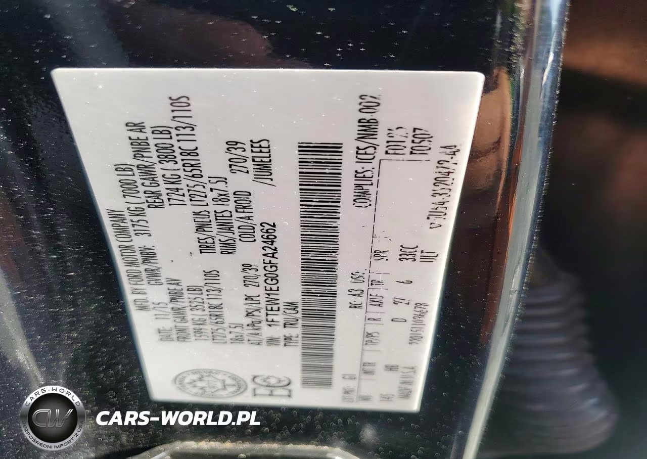 2016 Ford F150 Supercrew VIN:1FTEW1EG0GFA24662 - 12