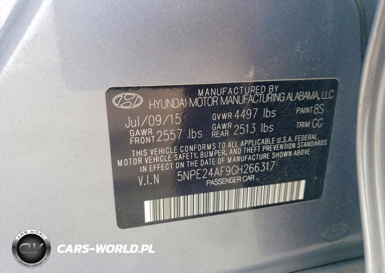 2016 Hyundai Sonata Se VIN:5NPE24AF9GH266317 - 12