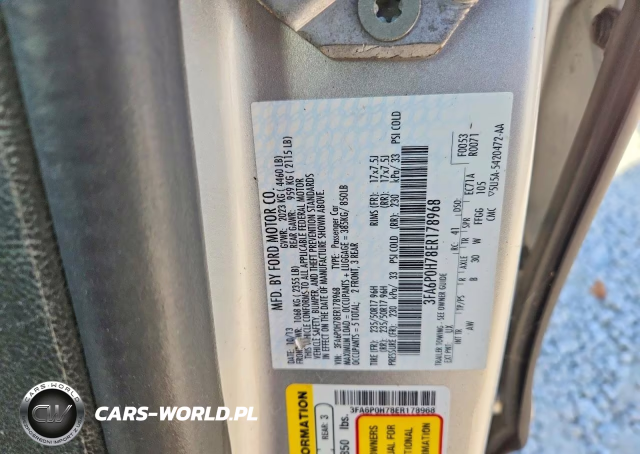 2014 Ford Fusion Se VIN:3FA6P0H78ER178968 - 12
