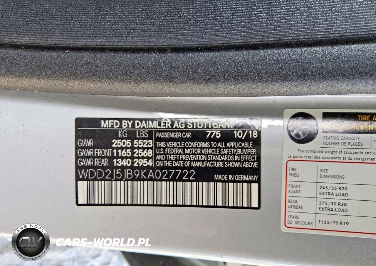 2019 Mercedes-Benz Cls 450 VIN:WDD2J5JB9KA027722 - 13