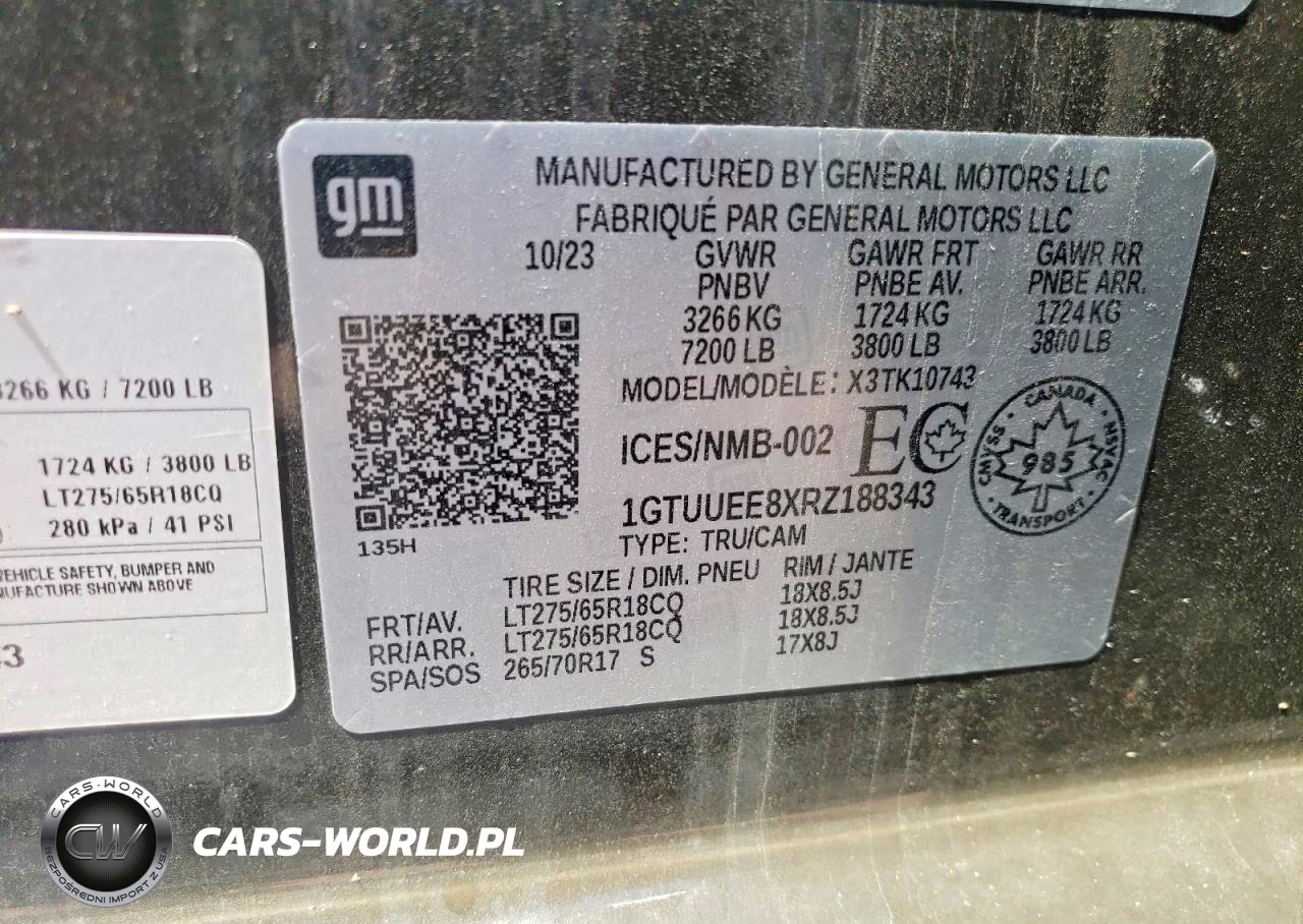 2024 GMC Sierra 1500 VIN:1GTUUEE8XRZ188343 - 12