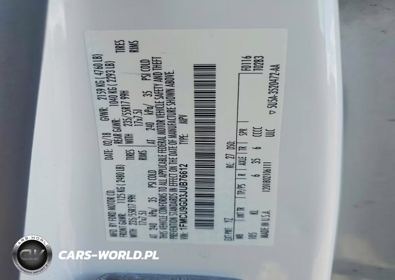 2018 Ford Escape Se VIN:1FMCU9GD3JUB76612 - 13