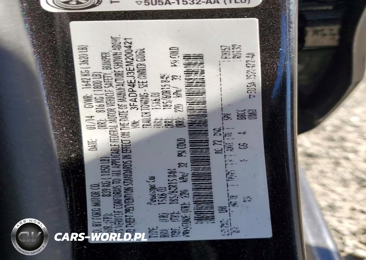 2014 Ford Fiesta S VIN:3FADP4EJ3EM200421 - 14