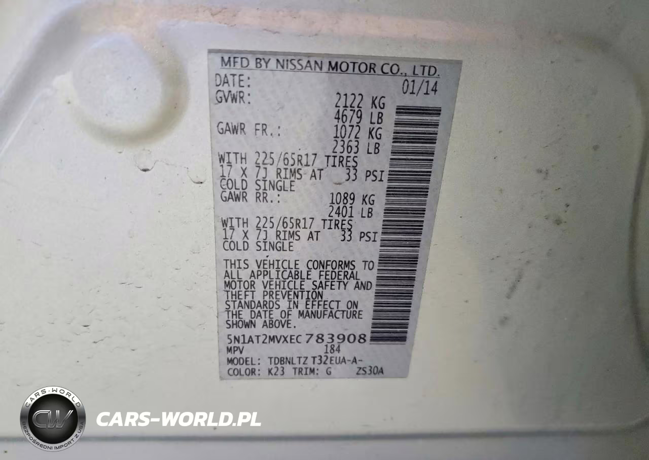 2014 Nissan Rogue Sv VIN:5N1AT2MVXEC783908 - 13