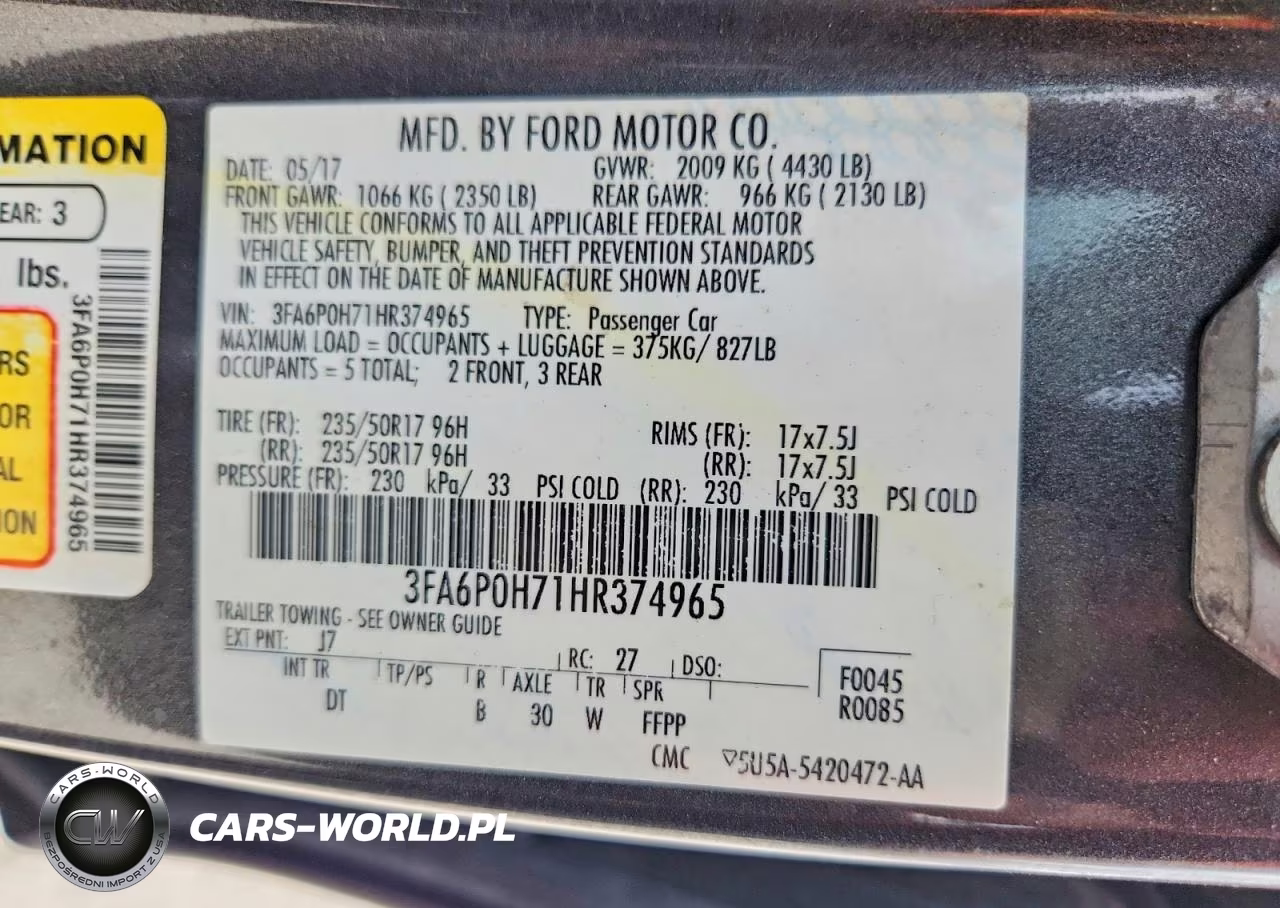 2017 Ford Fusion Se VIN:3FA6P0H71HR374965 - 12