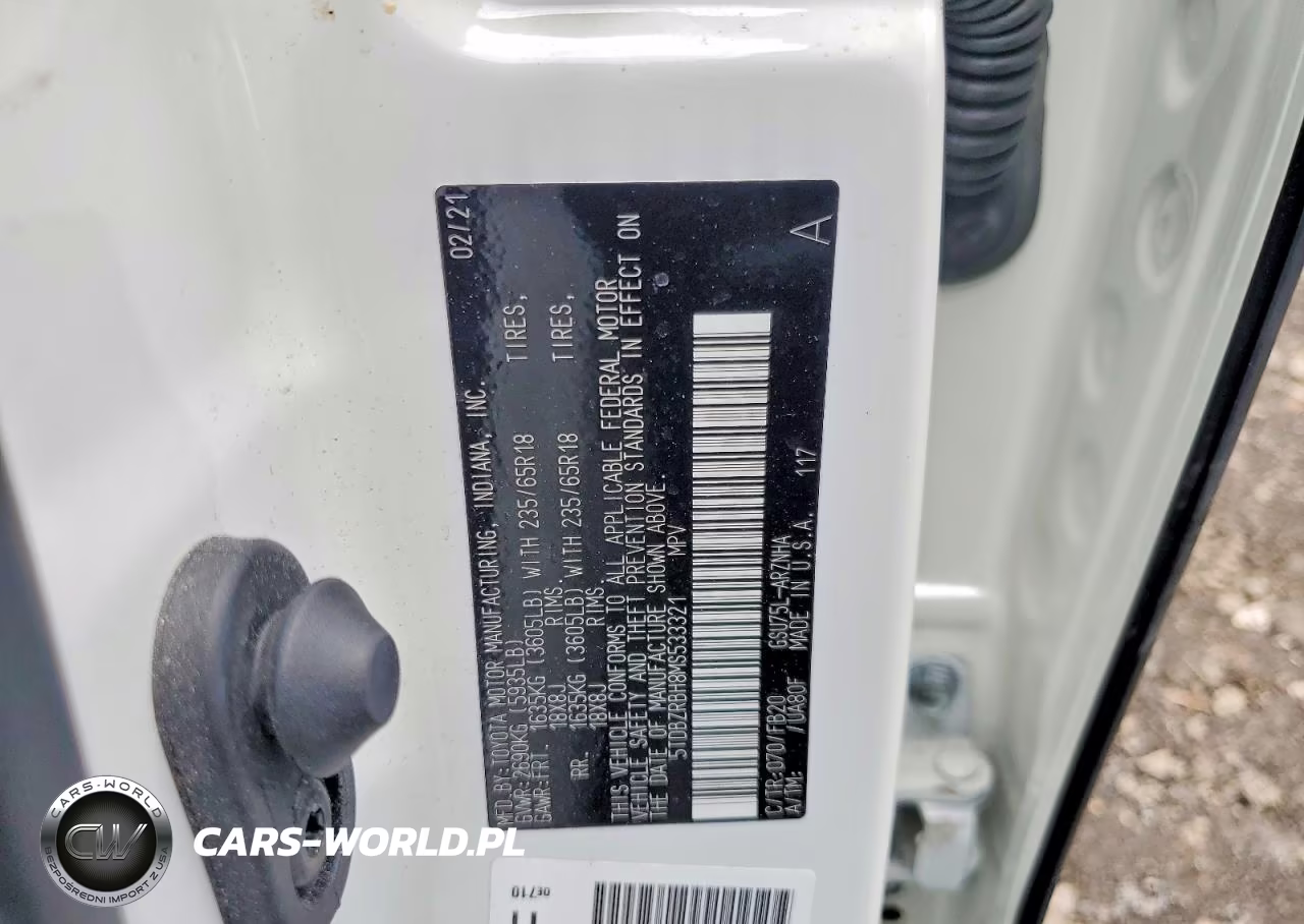 2021 Toyota Highlander Le VIN:5TDBZRBH8MS533321 - 13