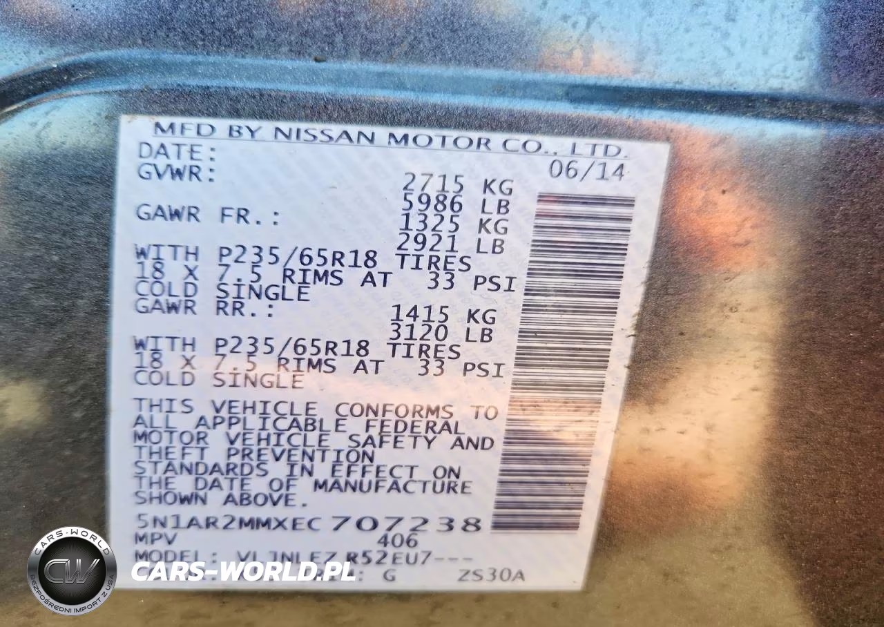 2014 Nissan Pathfinder Sv VIN:5N1AR2MMXEC707238 - 13