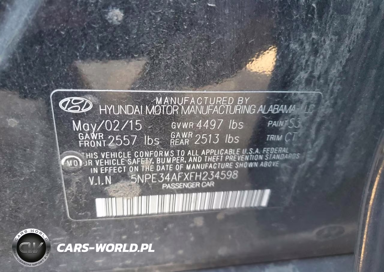 2015 Hyundai Sonata Sport VIN:5NPE34AFXFH234598 - 12