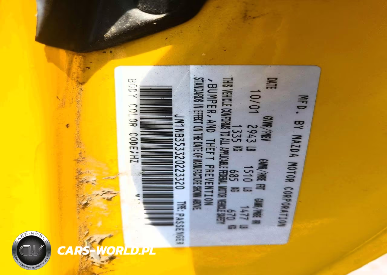 2002 Mazda Mx-5 Miata Base VIN:JM1NB353320223320 - 12