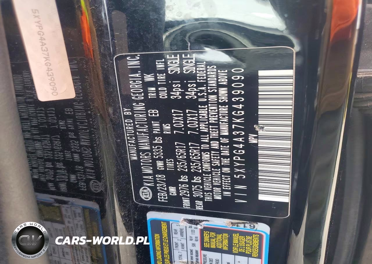 2019 Kia Sorento L VIN:5XYPG4A37KG439090 - 13