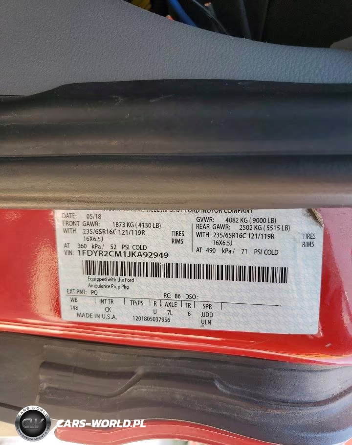 2018 Ford Transit T-250 VIN:1FDYR2CM1JKA92949 - 13
