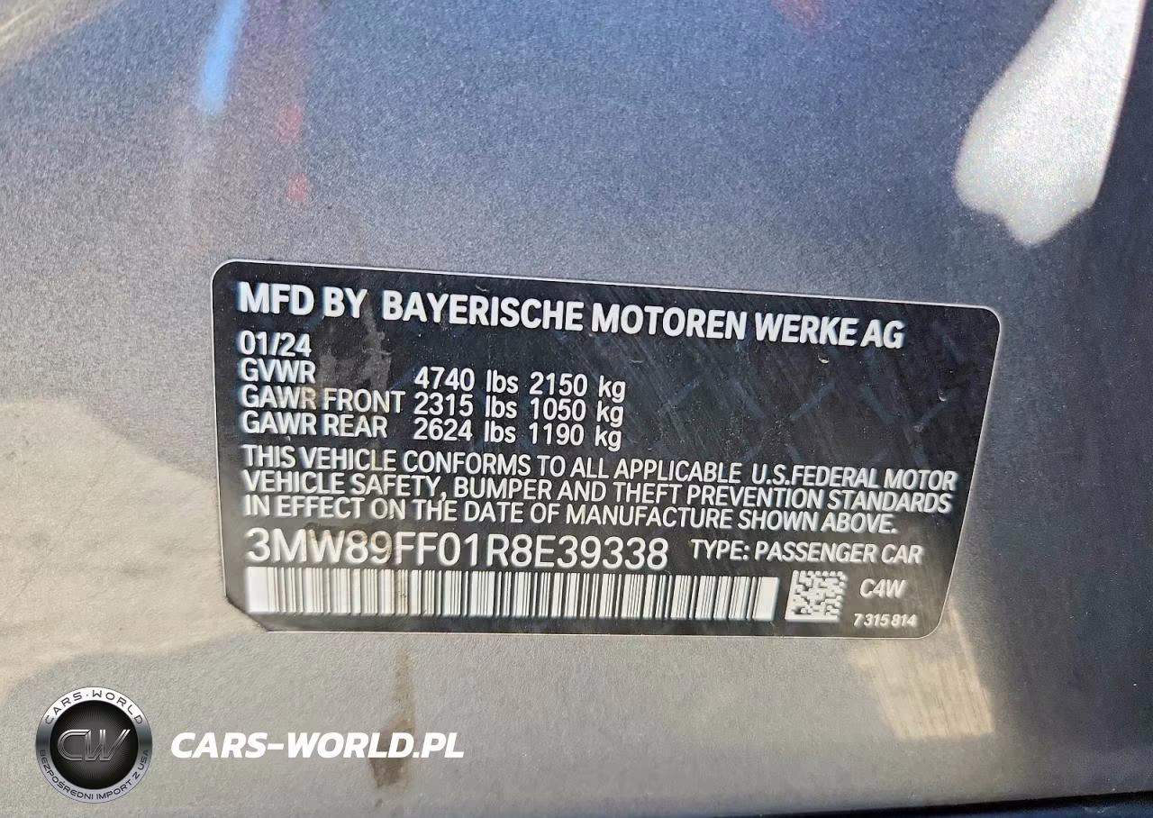 2024 BMW 330Xi VIN:3MW89FF01R8E39338 - 13