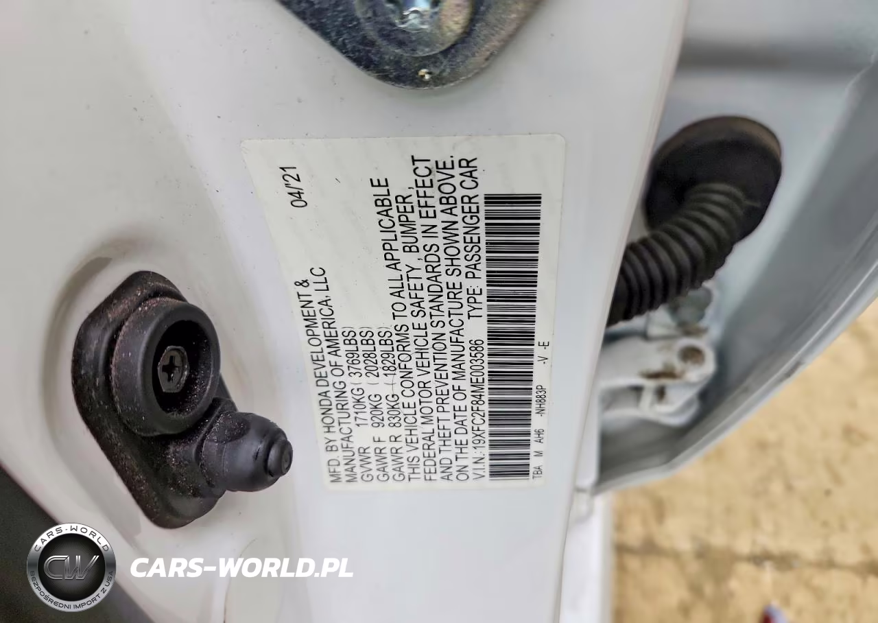 2021 Honda Civic Sport VIN:19XFC2F84ME003586 - 12