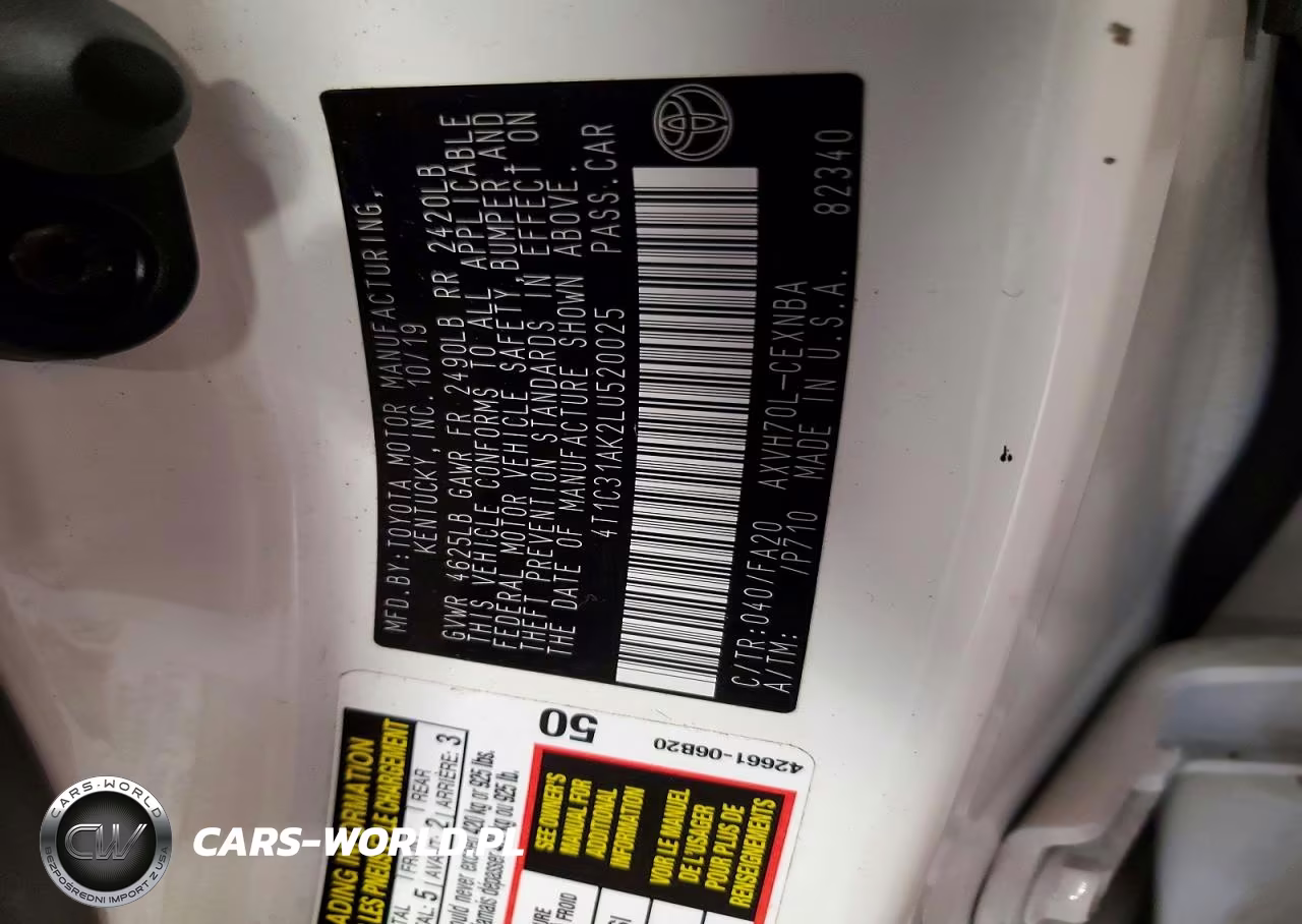 2020 Toyota Camry Le VIN:4T1C31AK2LU520025 - 12