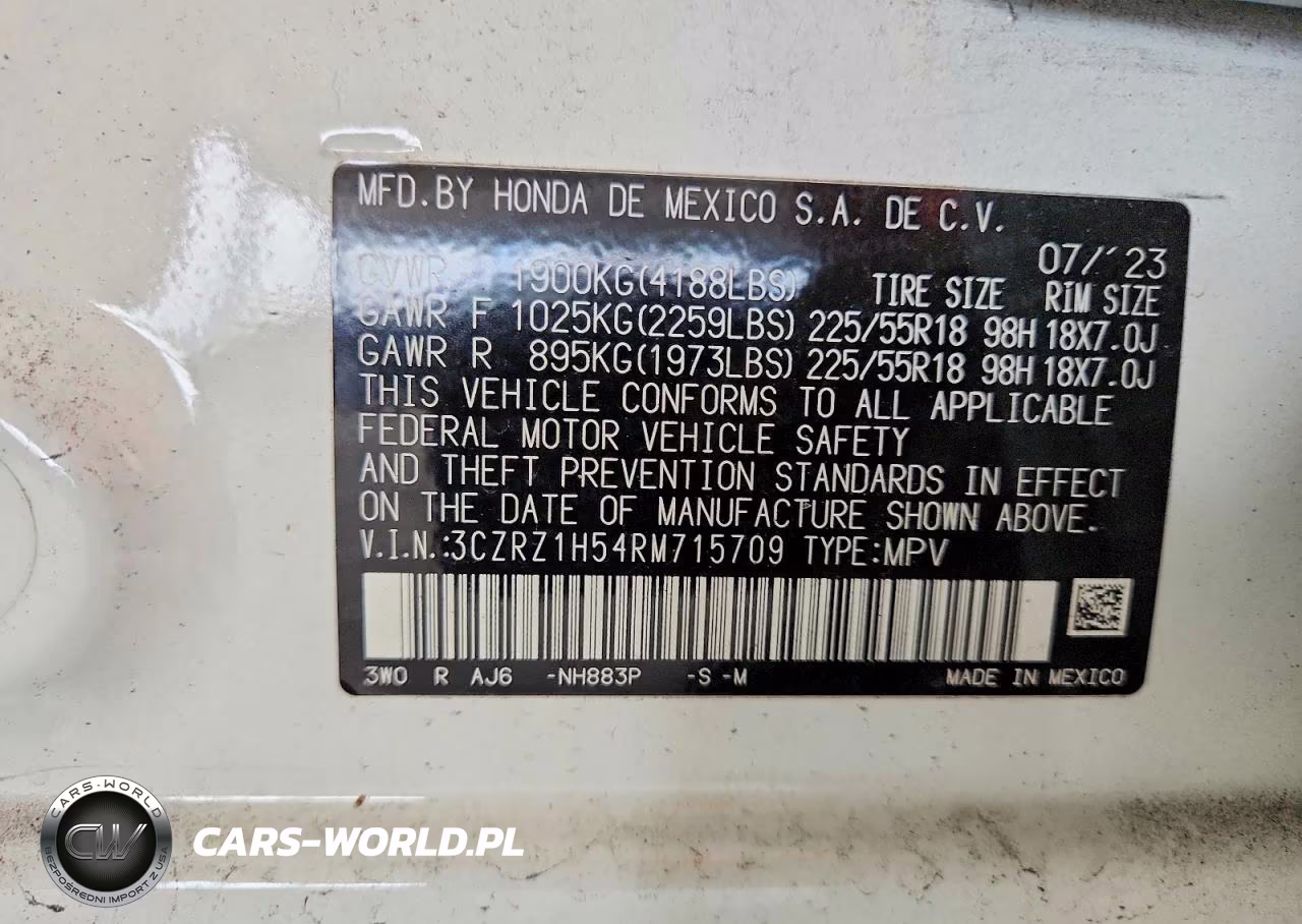 2024 Honda Hr-V Sport VIN:3CZRZ1H54RM715709 - 13