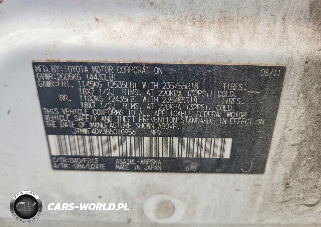 2011 Toyota Rav4 Sport VIN:JTMWF4DV3B5040956 - 13