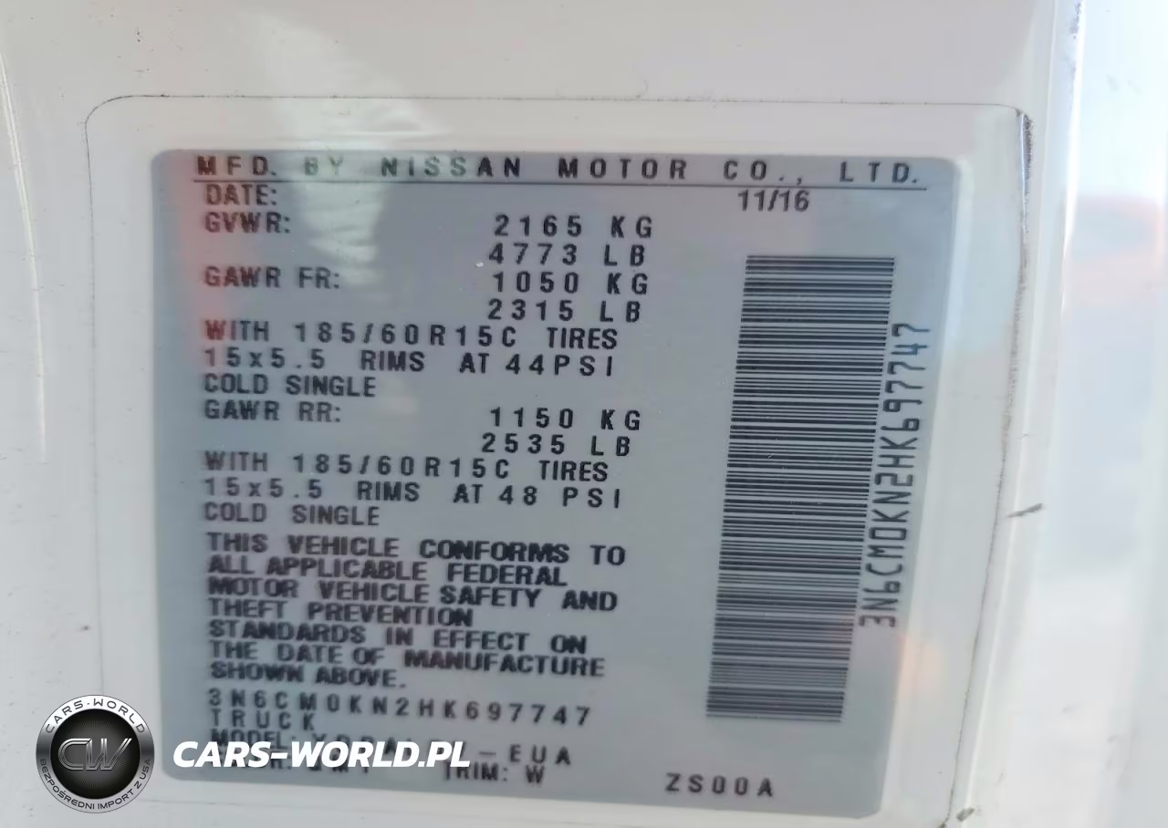 2017 Nissan Nv200 Utility - Service Van VIN:3N6CM0KN2HK697747 - 14