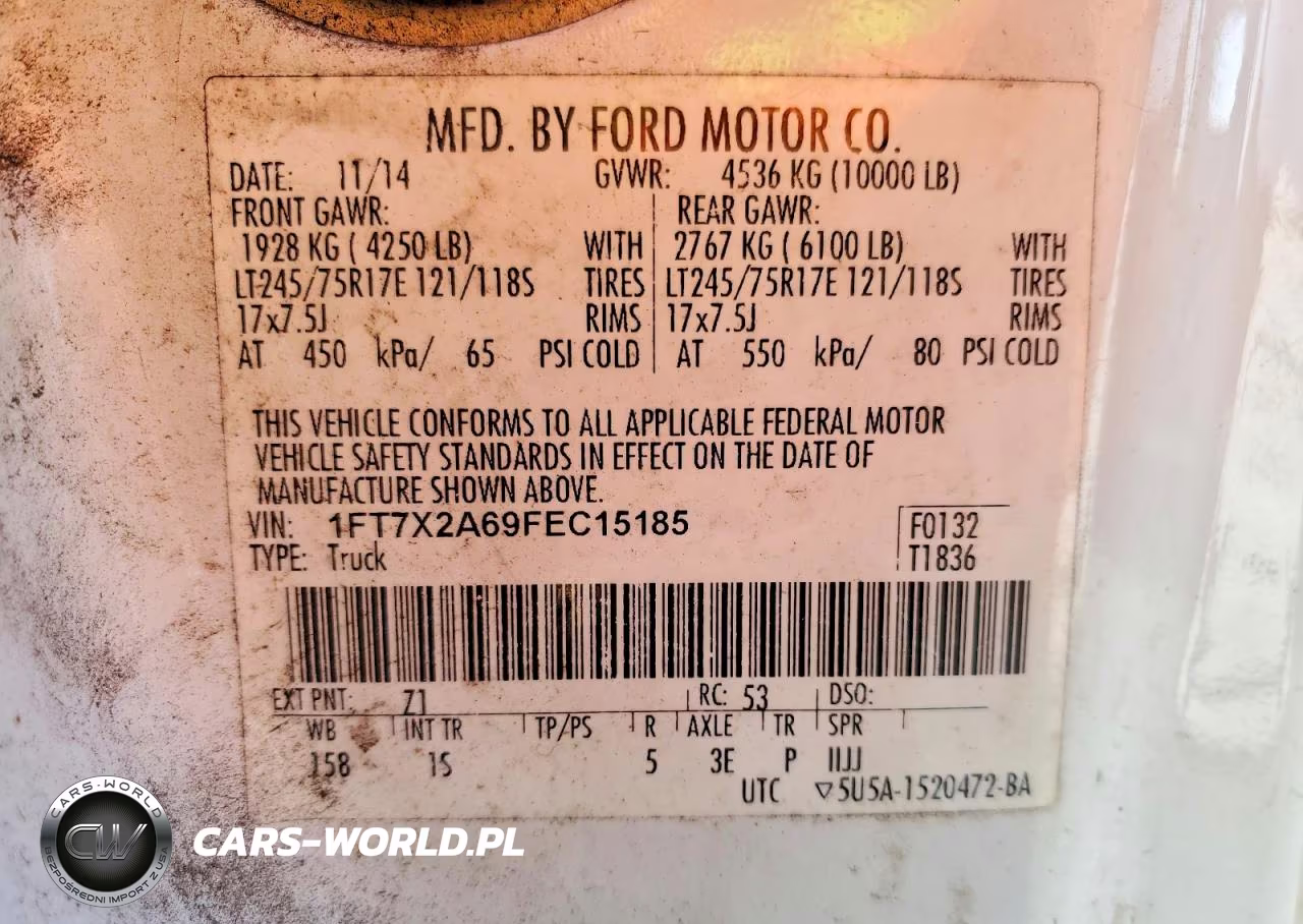 2015 Ford F250 Super Duty VIN:1FT7X2A69FEC15185 - 14