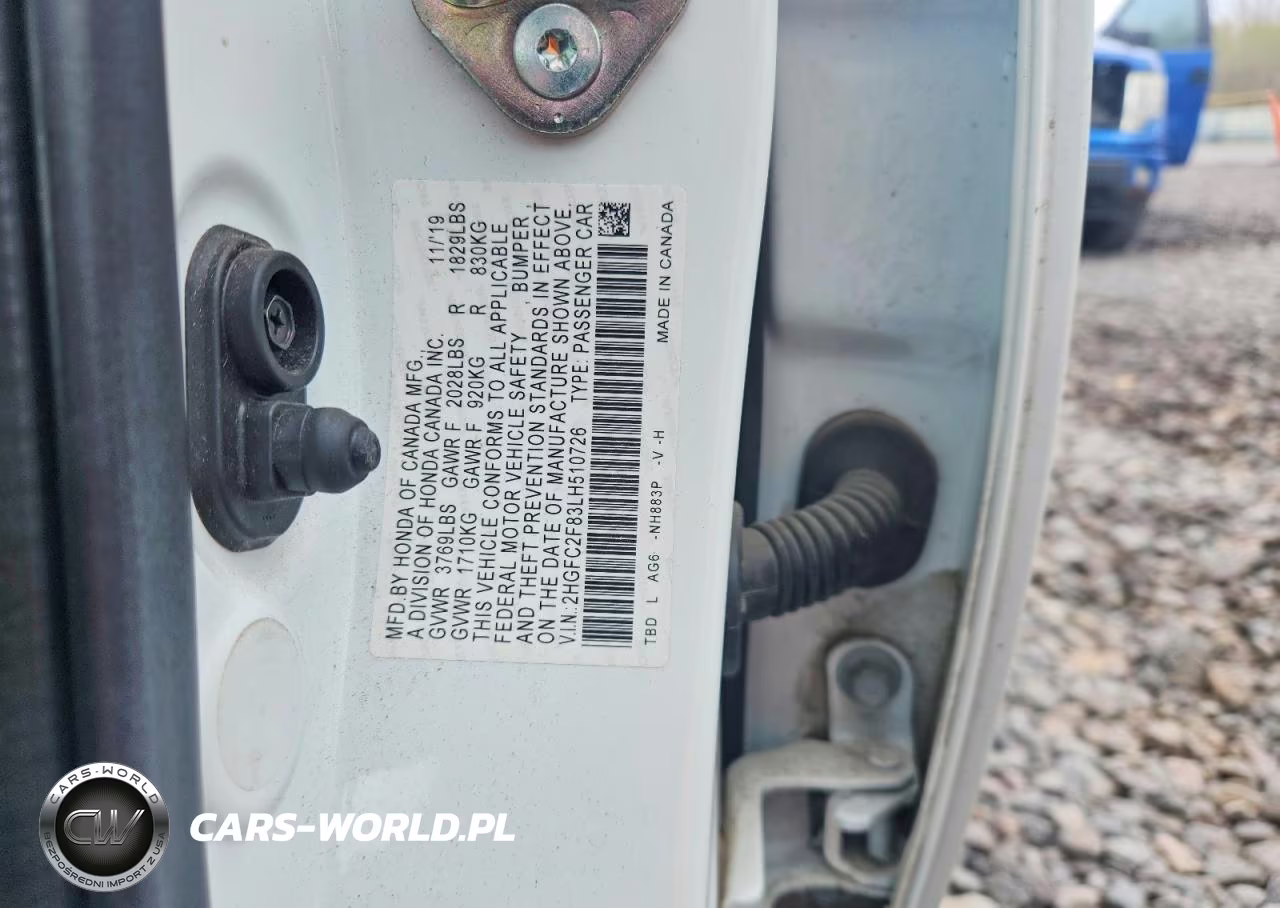 2020 Honda Civic Sport VIN:2HGFC2F83LH510726 - 12