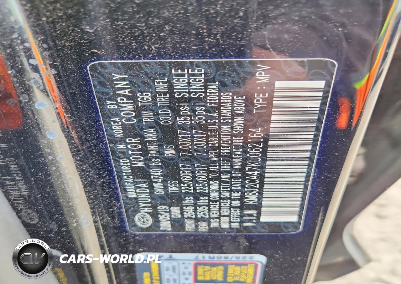 2019 Hyundai Tucson Se VIN:KM8J2CA47KU062164 - 13