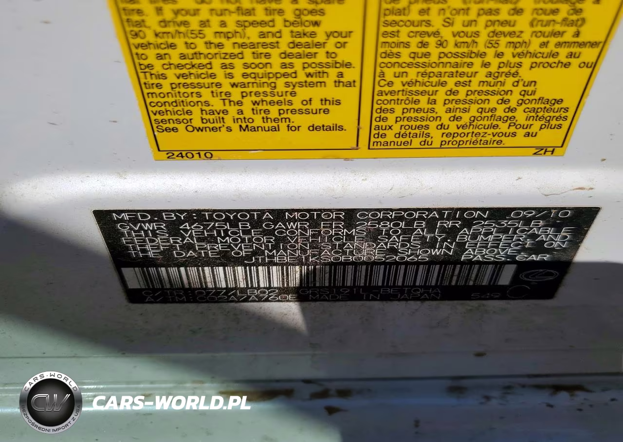 2011 Lexus Gs 350 VIN:JTHBE1KS0B0052065 - 12