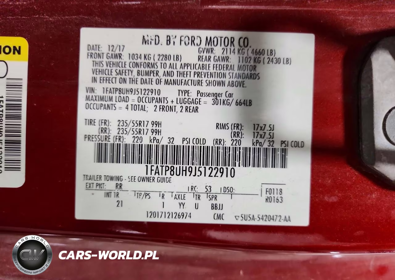 2018 Ford Mustang VIN:1FATP8UH9J5122910 - 12