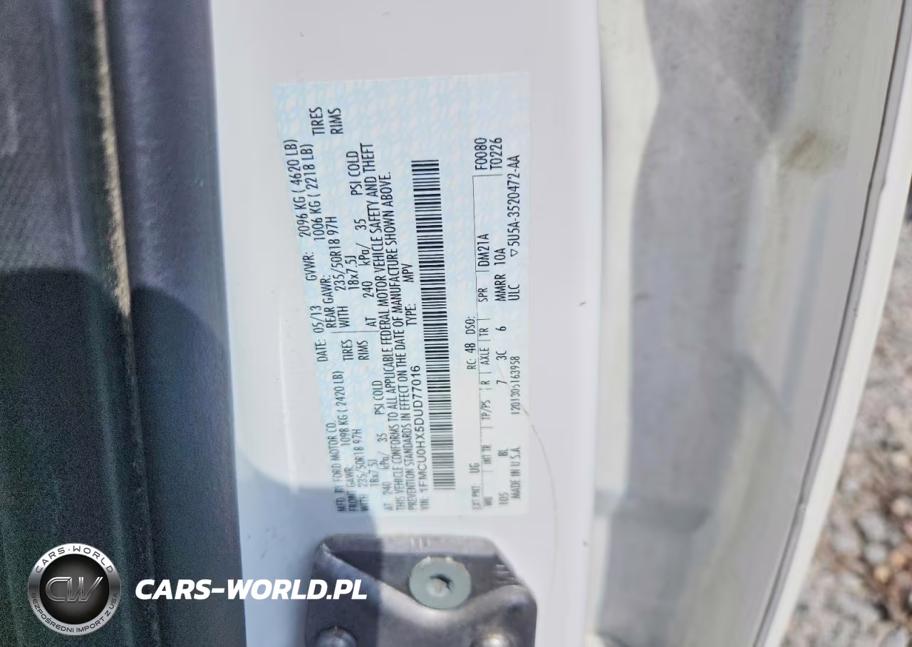 2013 Ford Escape Sel VIN:1FMCU0HX5DUD77016 - 12