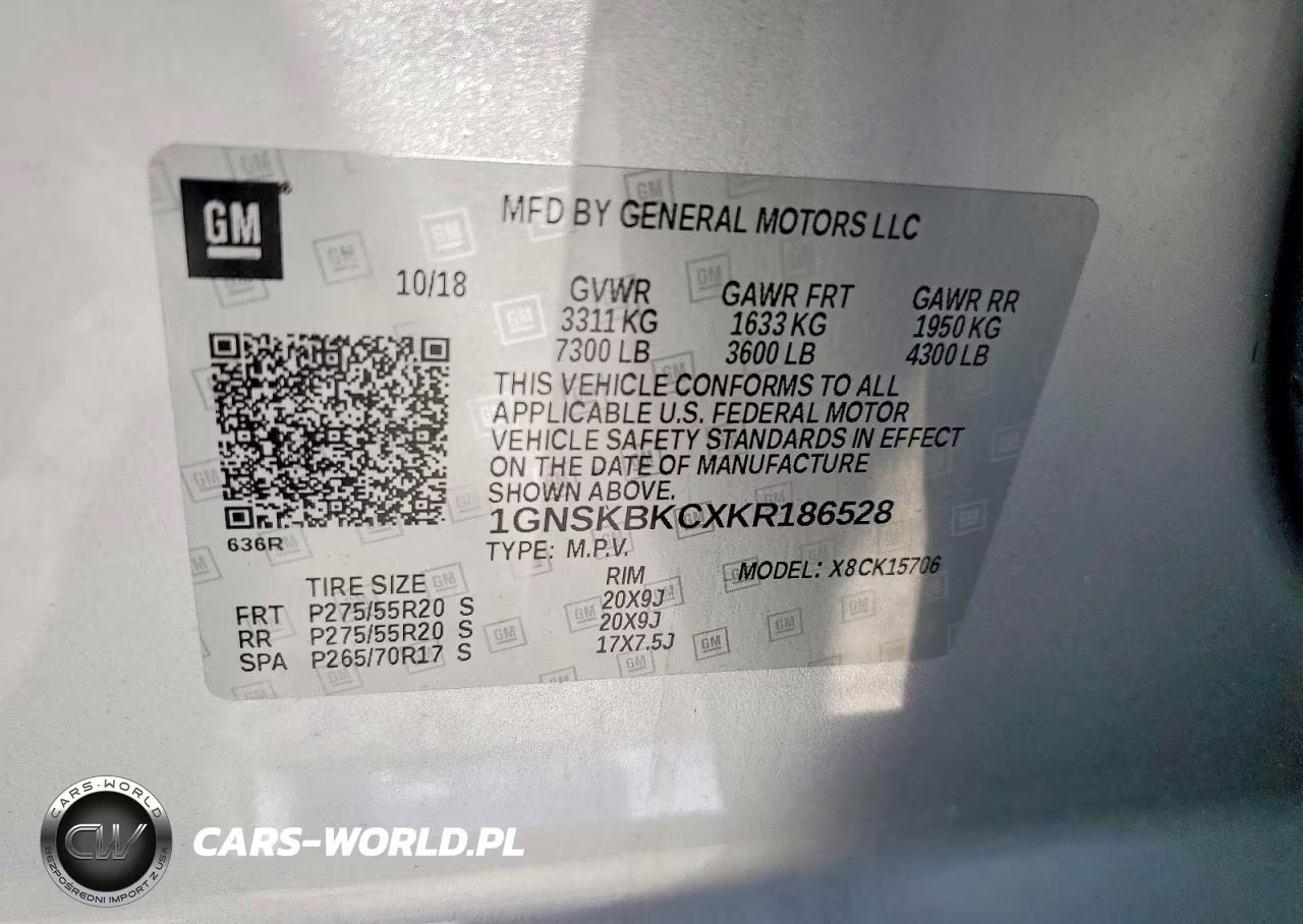 2019 Chevrolet Tahoe K1500 Lt VIN:1GNSKBKCXKR186528 - 13