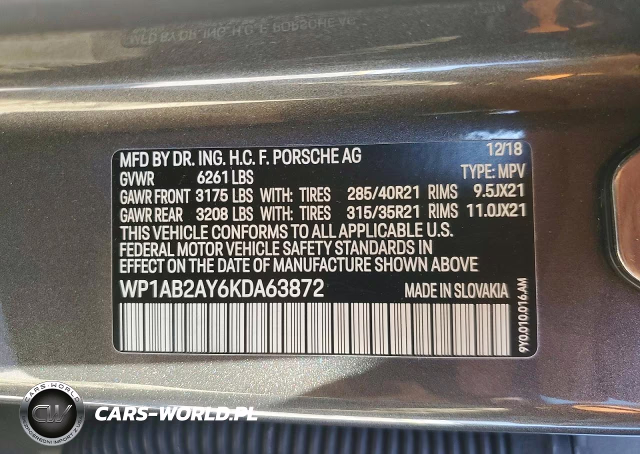 2019 Porsche Cayenne S VIN:WP1AB2AY6KDA63872 - 13