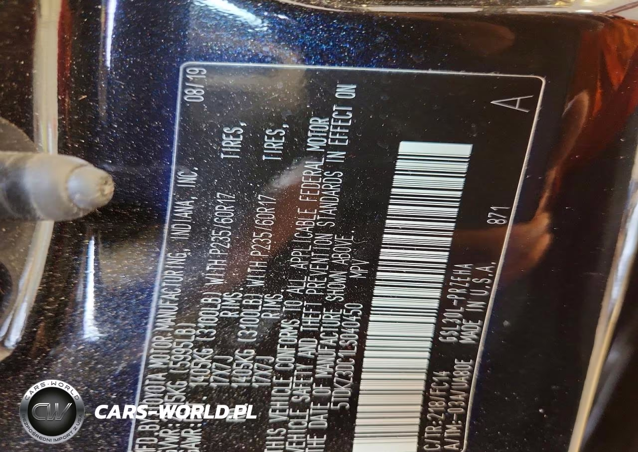 2020 Toyota Sienna Le VIN:5TDKZ3DC1LS040450 - 14