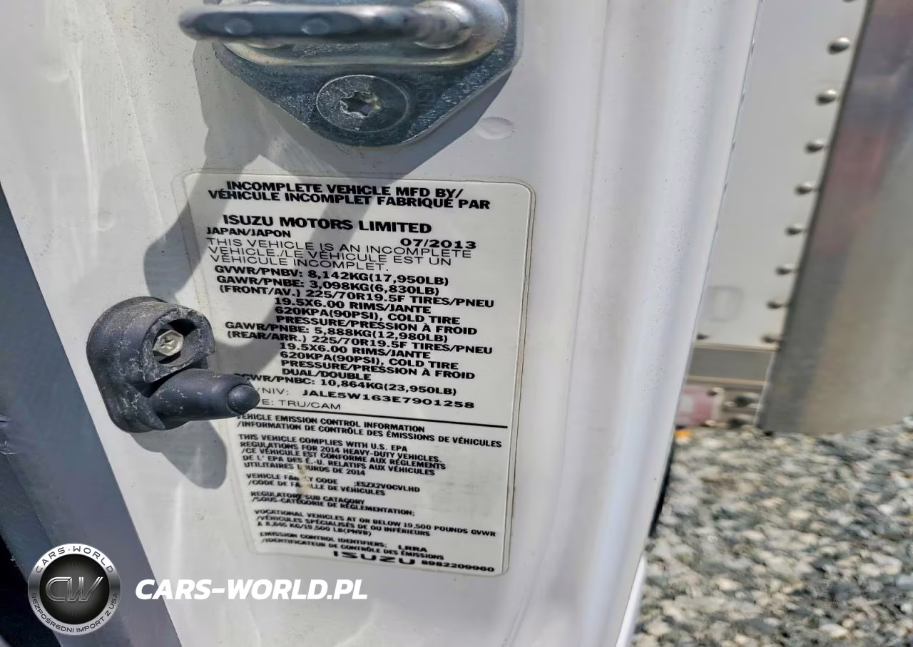 2014 Isuzu Nqr Refrigerated Box Truck VIN:JALE5W163E7901258 - 13