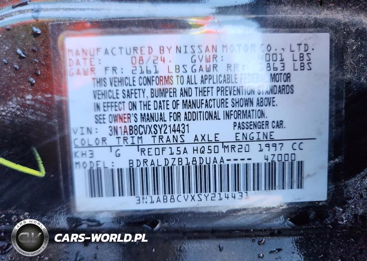2025 Nissan Sentra Sv VIN:3N1AB8CVXSY214431 - 12
