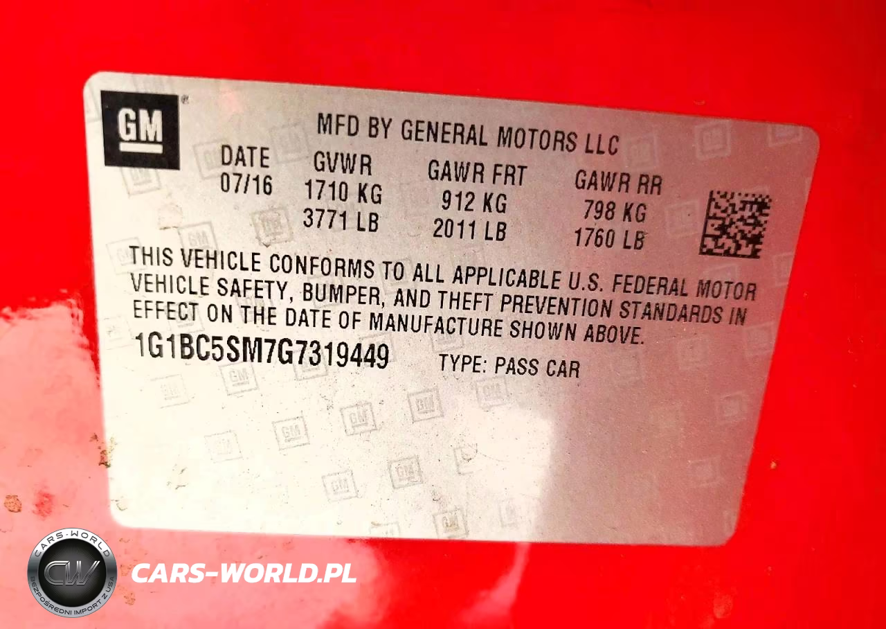 2016 Chevrolet Cruze Ls VIN:1G1BC5SM7G7319449 - 12