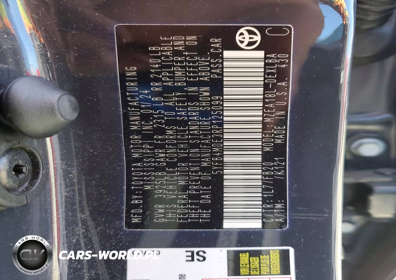 2024 Toyota Corolla Le VIN:5YFB4MDE3RP125099 - 13